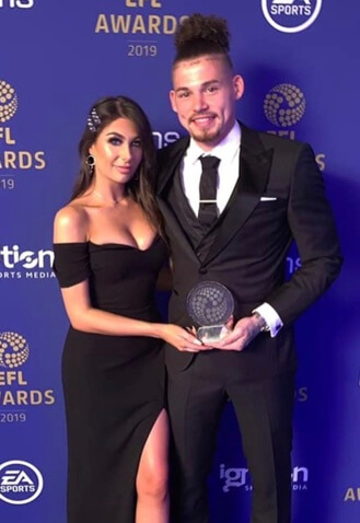 Kalvin Phillips with his partner.